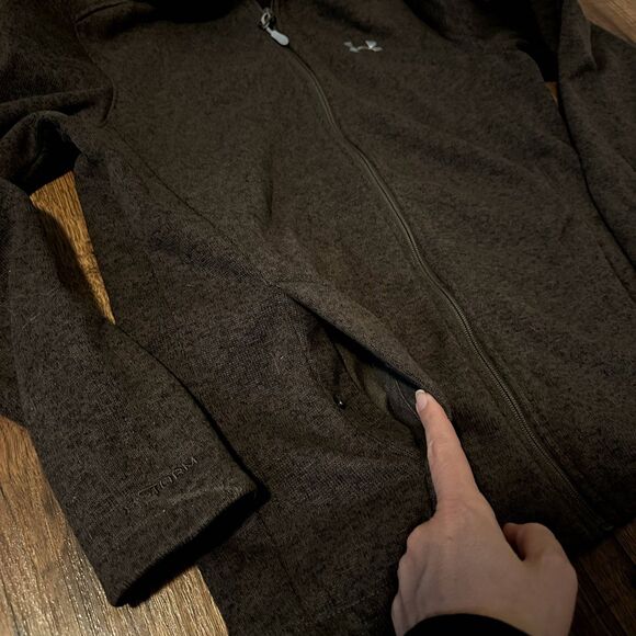 Under Armour Mens Storm Sweater Fleece zip up Small Cold Gear - Picture 3 of 8